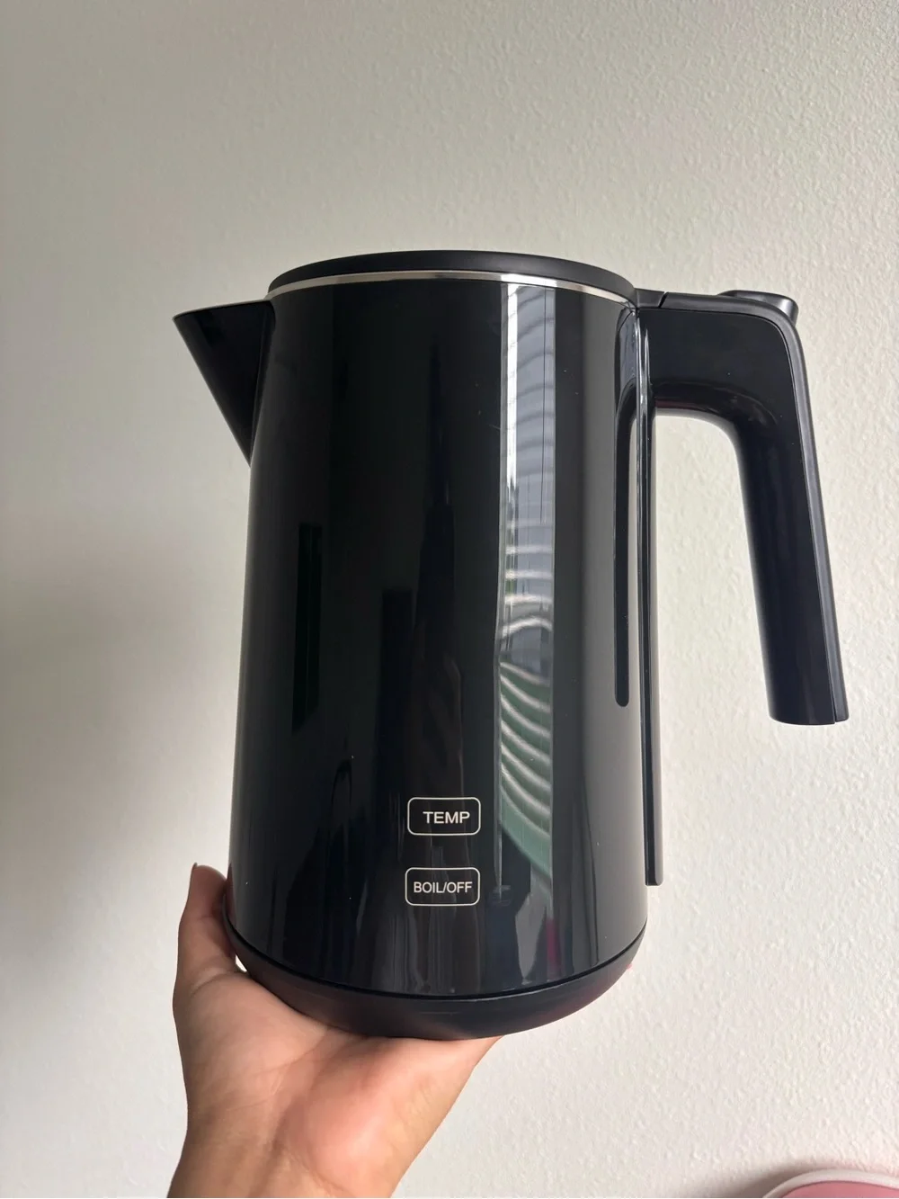 Electric Temperature-Control Kettle in Black